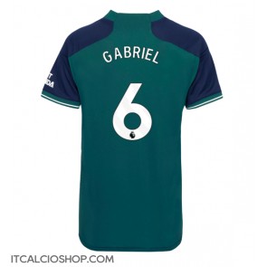 Arsenal Gabriel Magalhaes #6 Terza Maglia Femmina 2023-24 Manica Corta